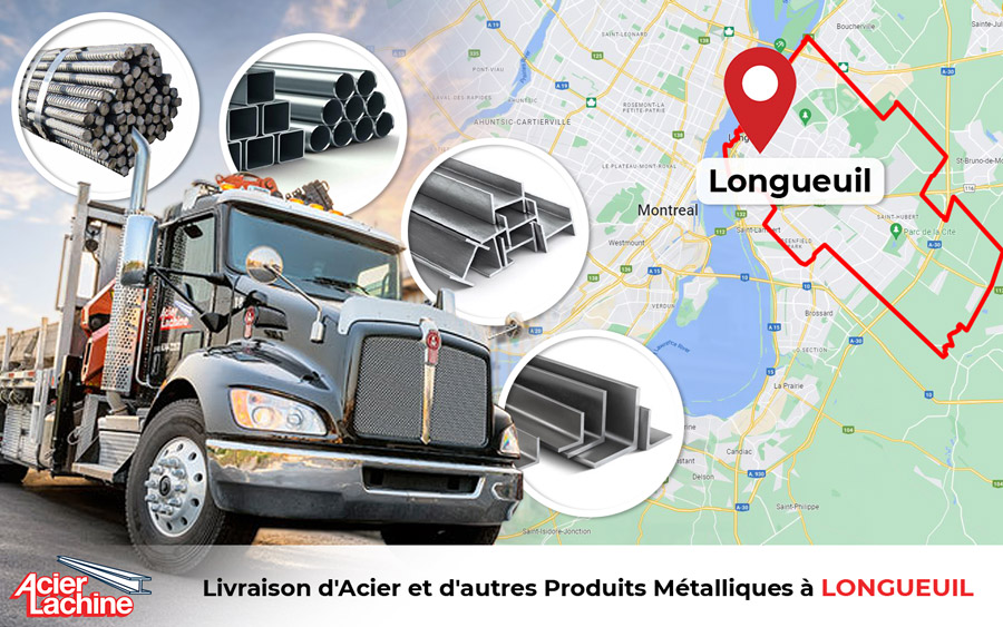 Livraison Produits Metalliques a Longueuil par Acier Lachine