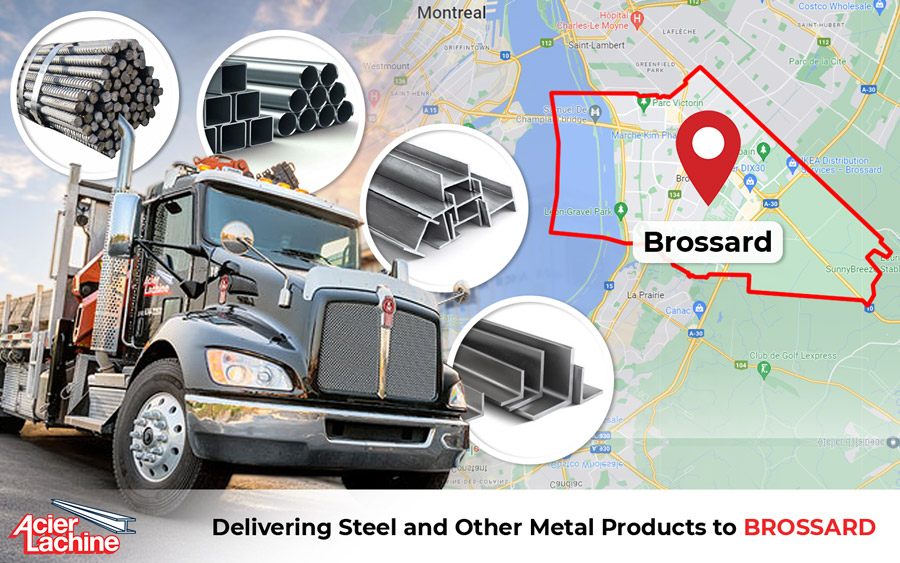 Metal Products Delivery to Brossard by Acier Lachine