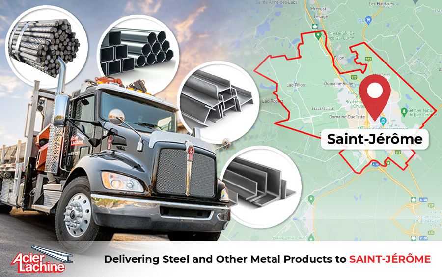 Metal Products Delivery to Saint Jerome by Acier Lachine