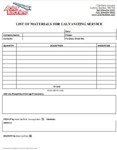 Galvanization Procedure English