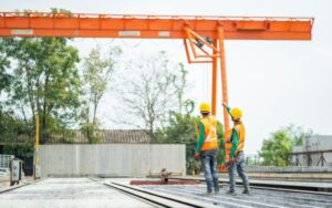 Steel Plates under Crane